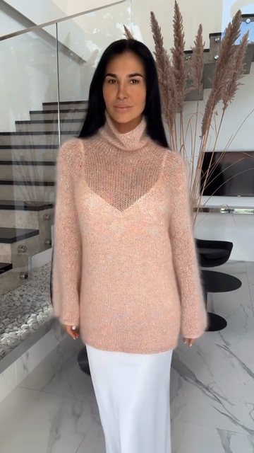 Light Pink Turtleneck Sweater