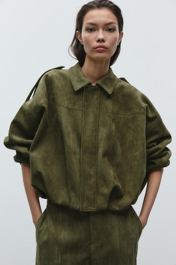 Olive Green Suede - Like Jacket