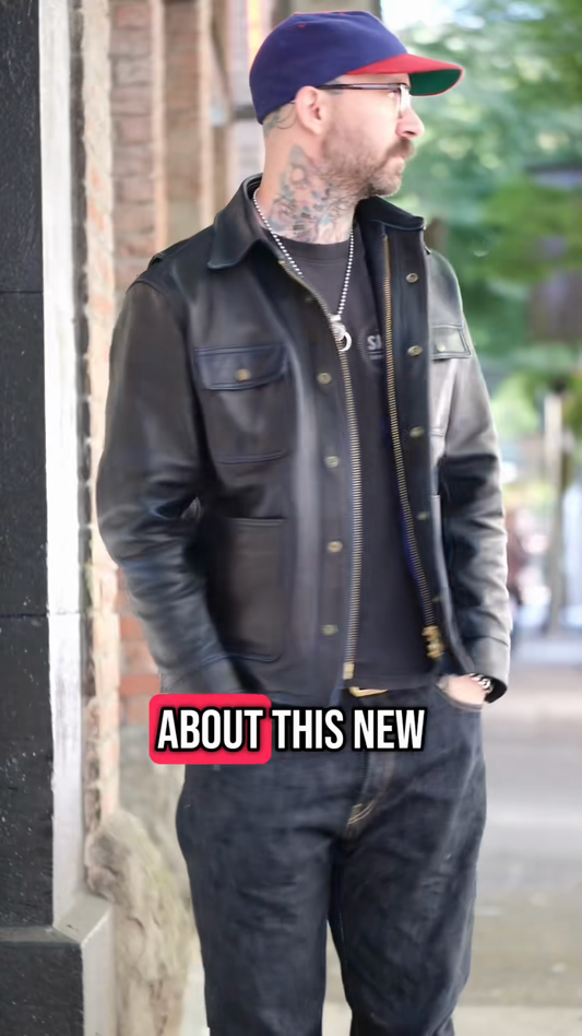 Leather Button - Up Jacket