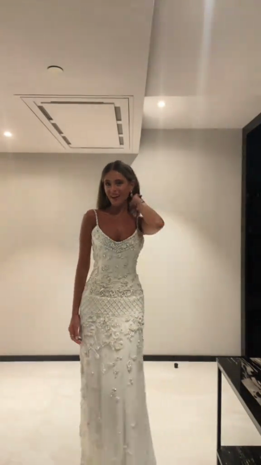 White Embellished Maxi Dress