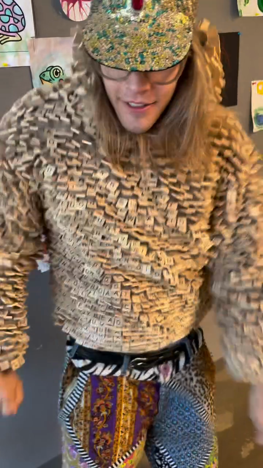 Letter - Tile Embroidered Sweater