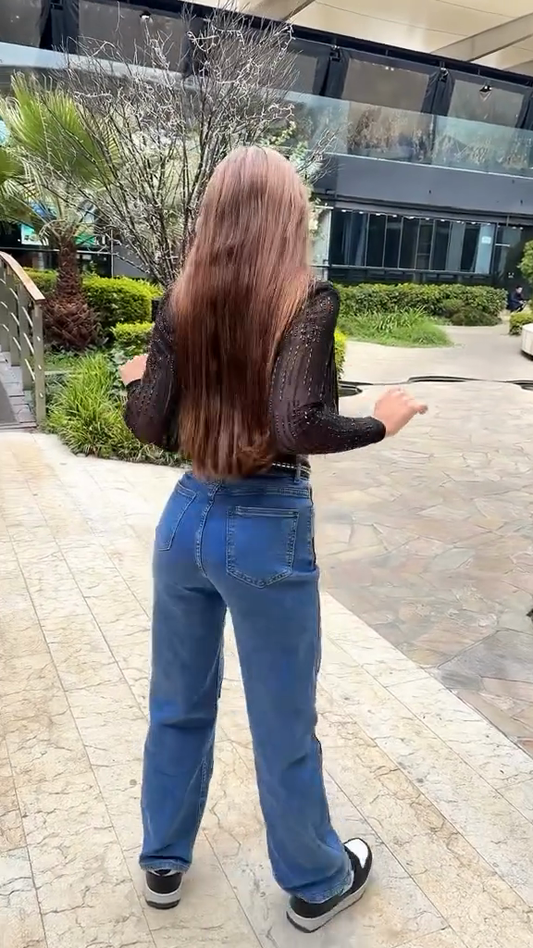 Graphic - Embellished Jeans