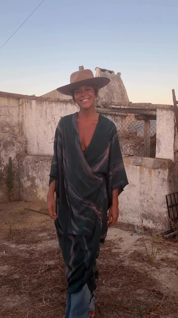 Tie dye style kaftan