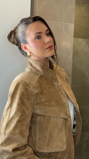 Tan Suede Moto Jacket
