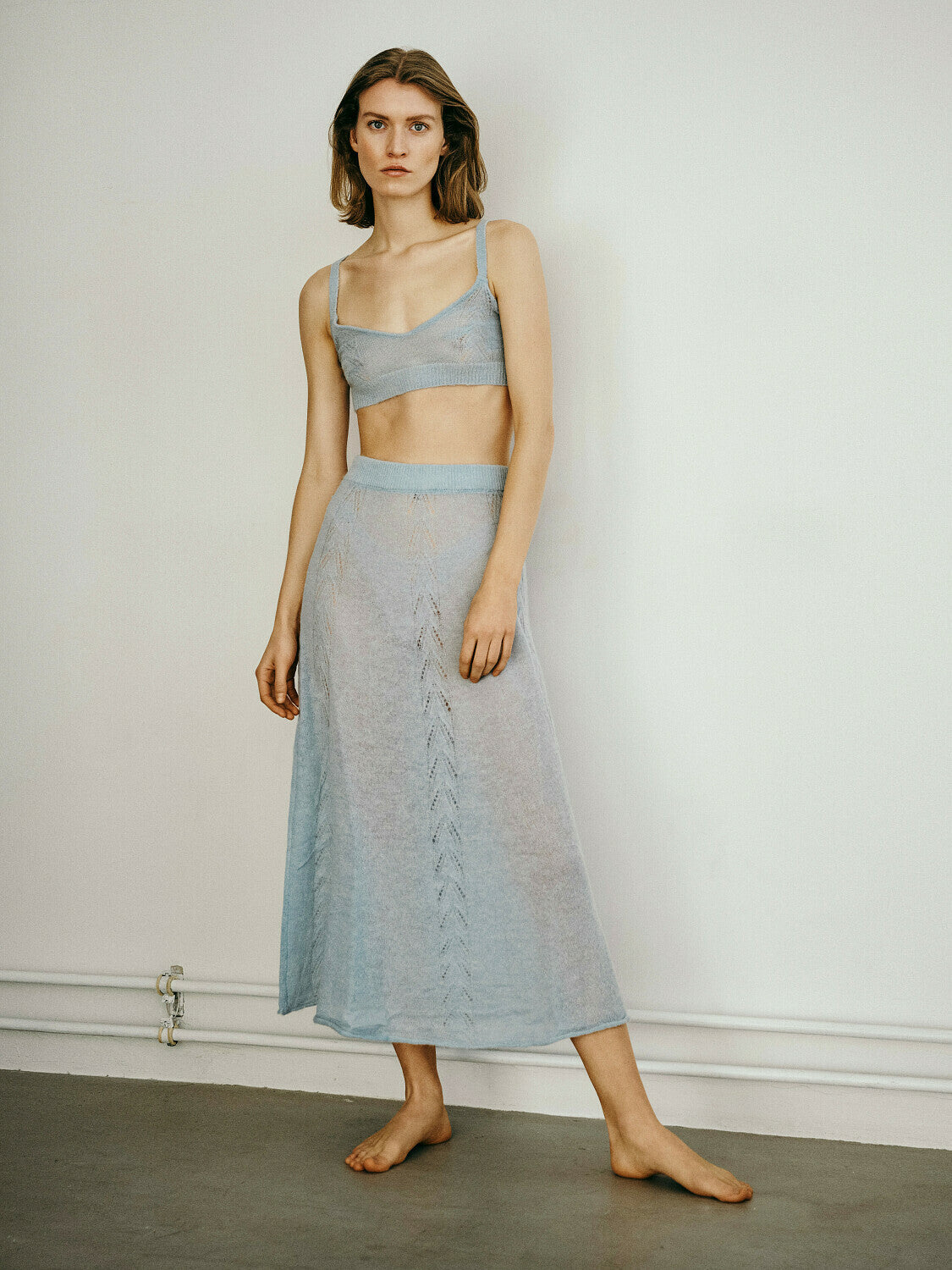 Gray Knit Two - Piece Set