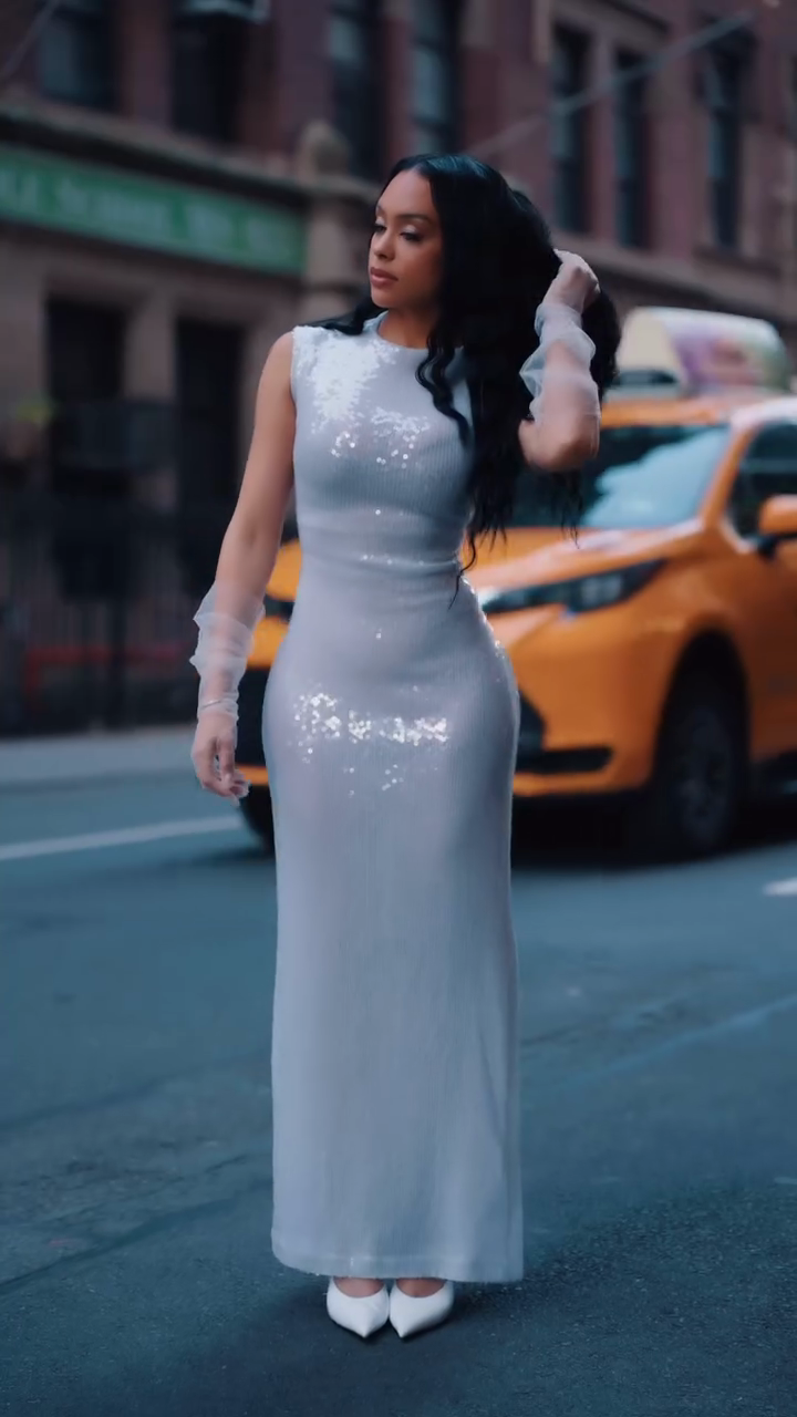 Dazzling Sequined Maxi Dress