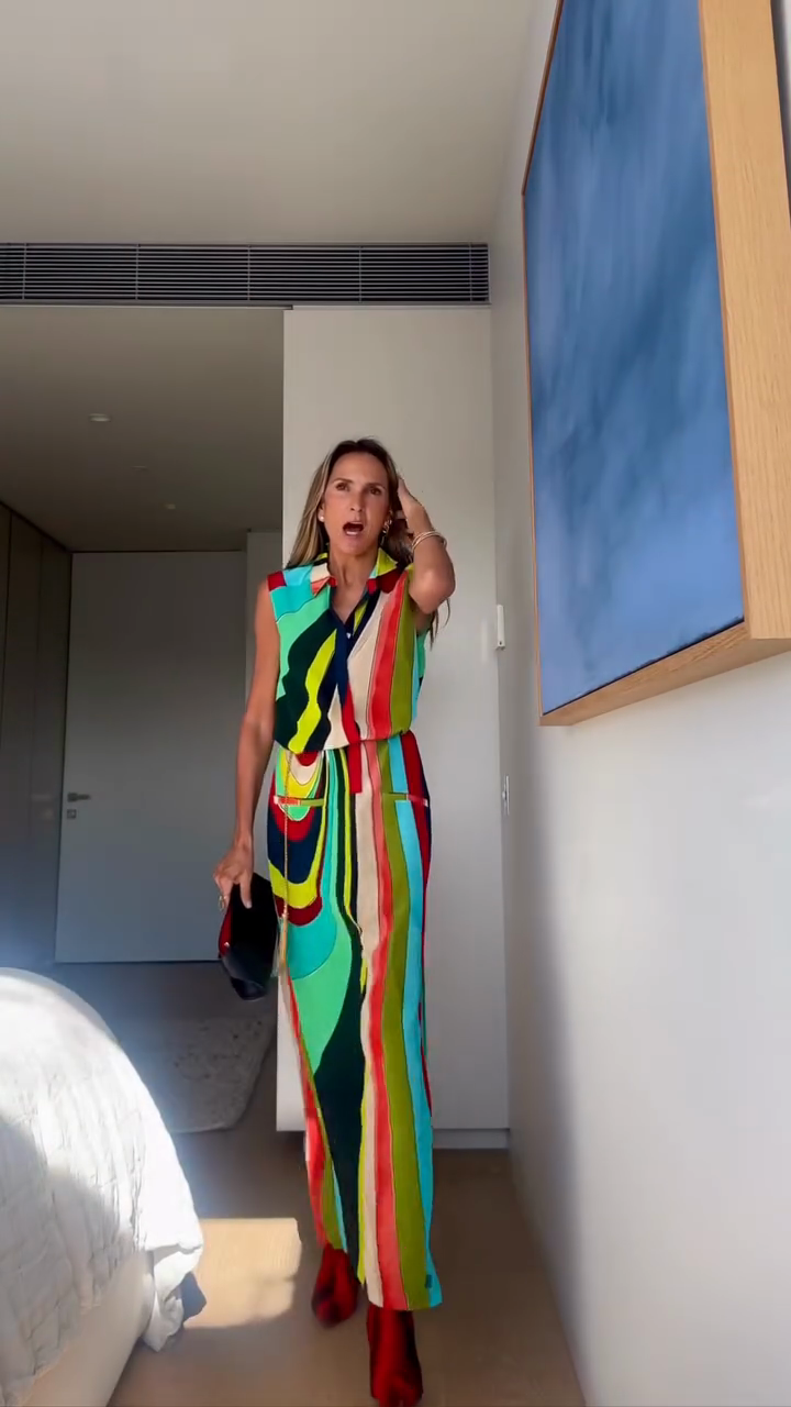 Colorful Sleeveless Printed Dress