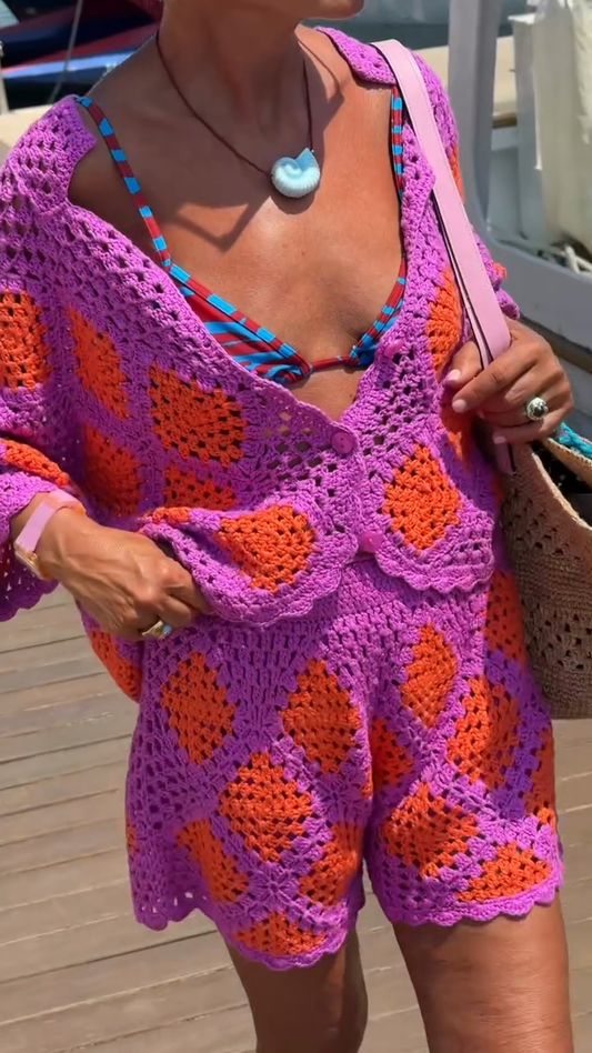 Block Crochet Co - ord Set