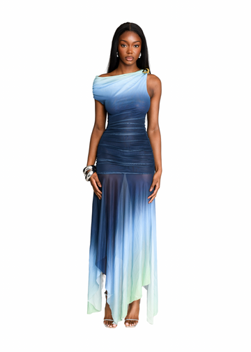 Gradient One - Shoulder Maxi Dress