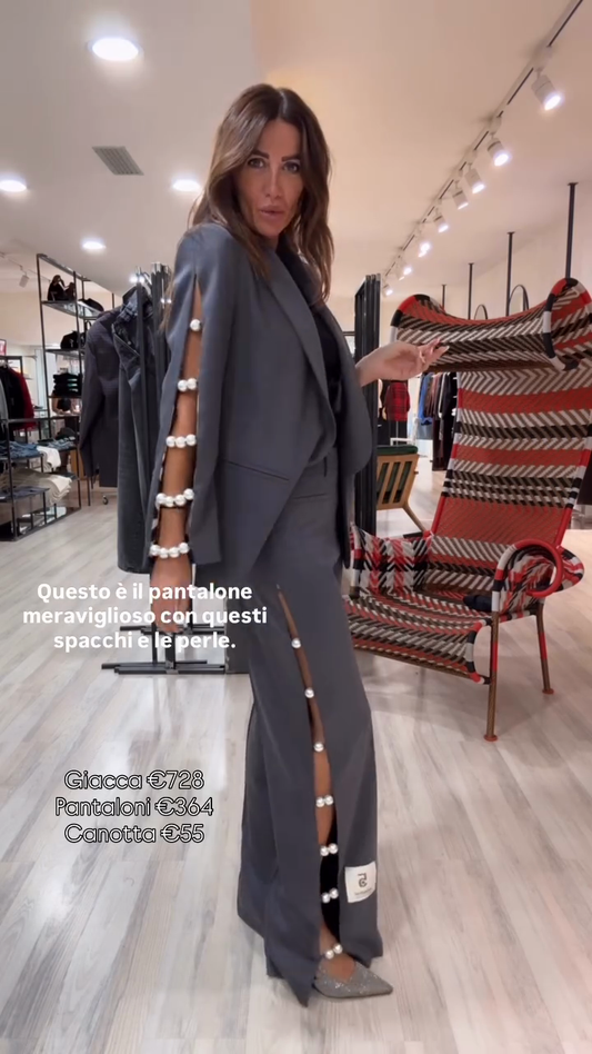 Grey Pearl - Embellished Suit Set