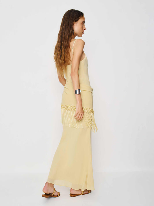 Fringed Slip Maxi Dress