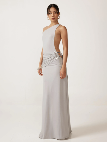 One Shoulder Cutout Maxi Dress