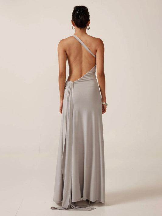 One Shoulder Cutout Maxi Dress