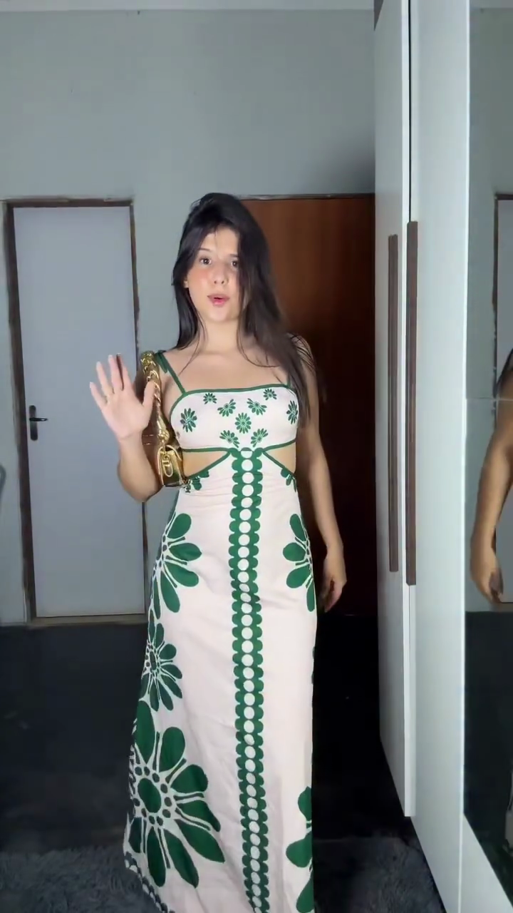 Floral Cut - Out Maxi Dress