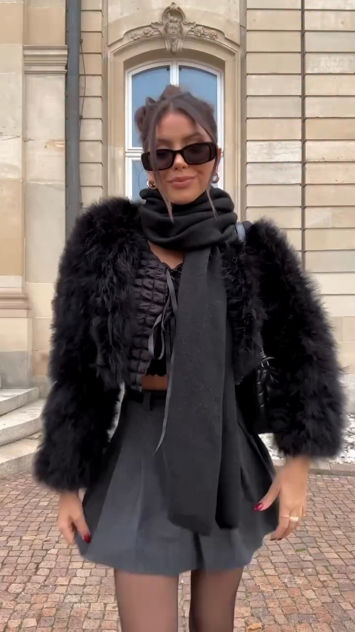 Luxe Black Faux Fur Jacket