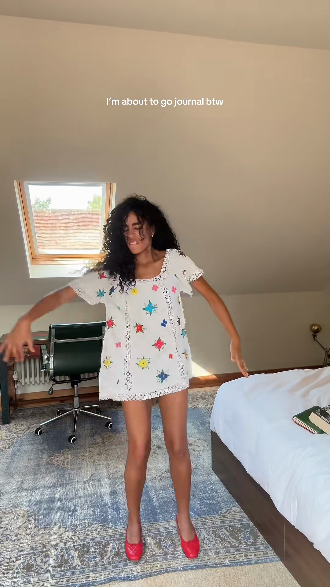 Colorful Embroidered Off - Shoulder Mini Dress