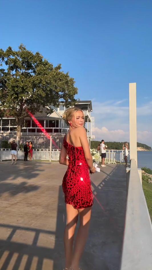 Sleeveless Sequin Backless Party Dress