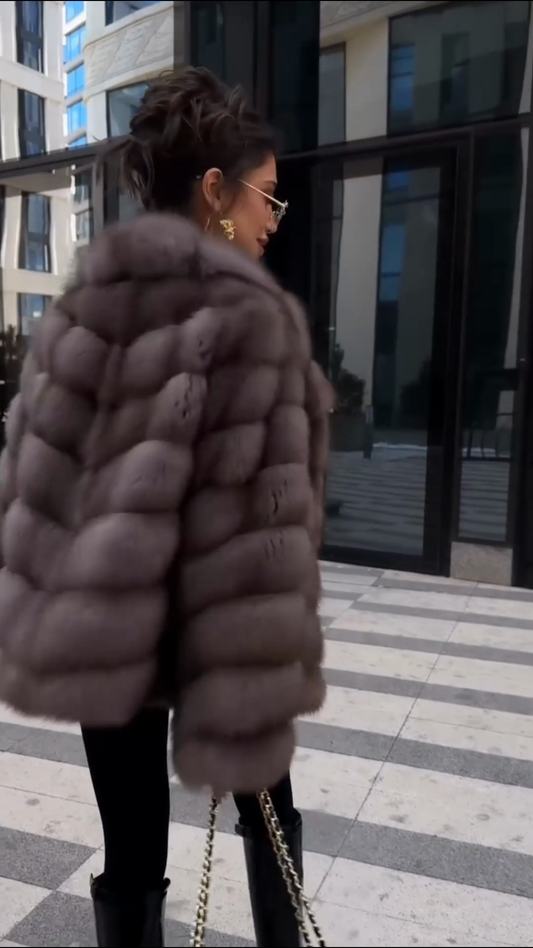 Brown Short Fur Jacket